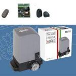 Kit KSL500 con mot. Scorrev. 500 Kg,1 LRS2102,2 Be Happy RS2 e 1 IR/IT2135
