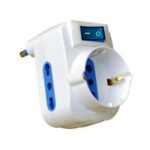 Spina e presa tripla da rete 16A con interruttore