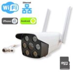 Telecamera Wi-Fi con LED dual light,audio bidirez./SD card/Ethernet