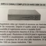 Registratore DVR 4 CH completo di Hard-disk da 80 GB incorporato