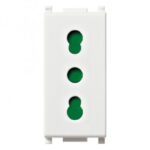 Bpresa Sicury 2P+T 16 A 250V standard italiano tipo P17/11 bianco serie PLANA Vimar