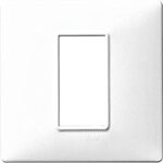 Placca 1 modulo, tecnopolimero, bianco serie PLANA Vimar