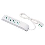 Multipresa tav. 4P bipasso italo/tedesche 2P+T 16A,spina a quadra italiana,cavo 1,5mt