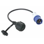 Adattatore presa schuko spina CEE 3 poli 230V/16A, cavo 40cm