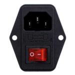 Spina VDE da pannello 250Vac con interruttore luminoso