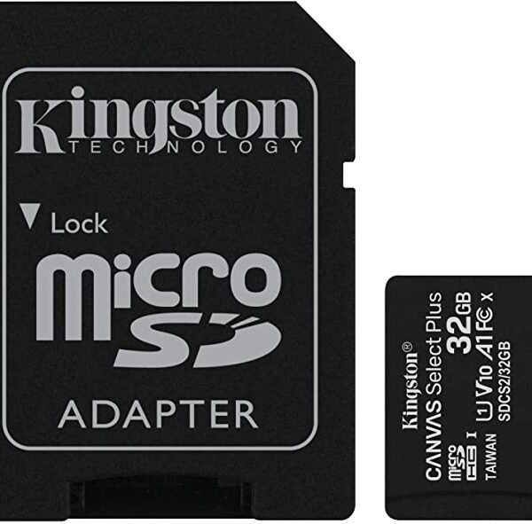Kingston Canvas Select Plus SDCS2/32GB scheda microSD,classe 10 UHS-I 100MB/s+adatt.