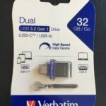 Chiavetta USB Verbatim Memoria 32GB USB-C/USB-A colore blu
