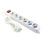 Presa multipla a 6 posizioni con interruttore luminoso